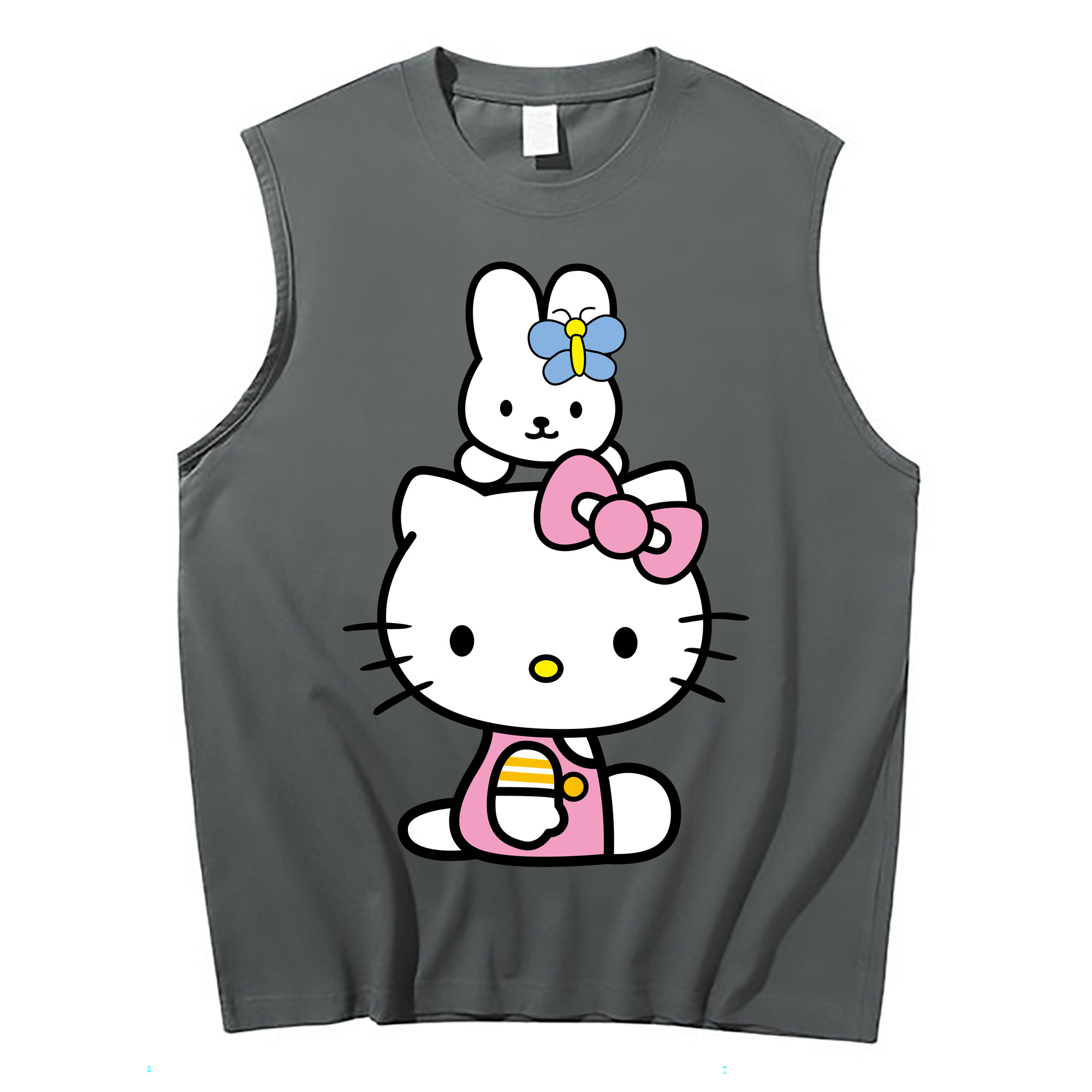 （画像用） Hello Kitty ハローキティ コットン100％タンクトップ（フロントプリント）